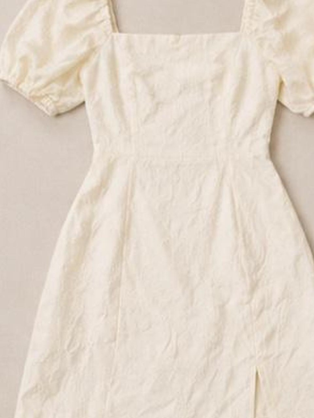 Altar'd State Ivory Floral Jacquard Puff Sleeve Mini Dress - New w/Tags - Size M